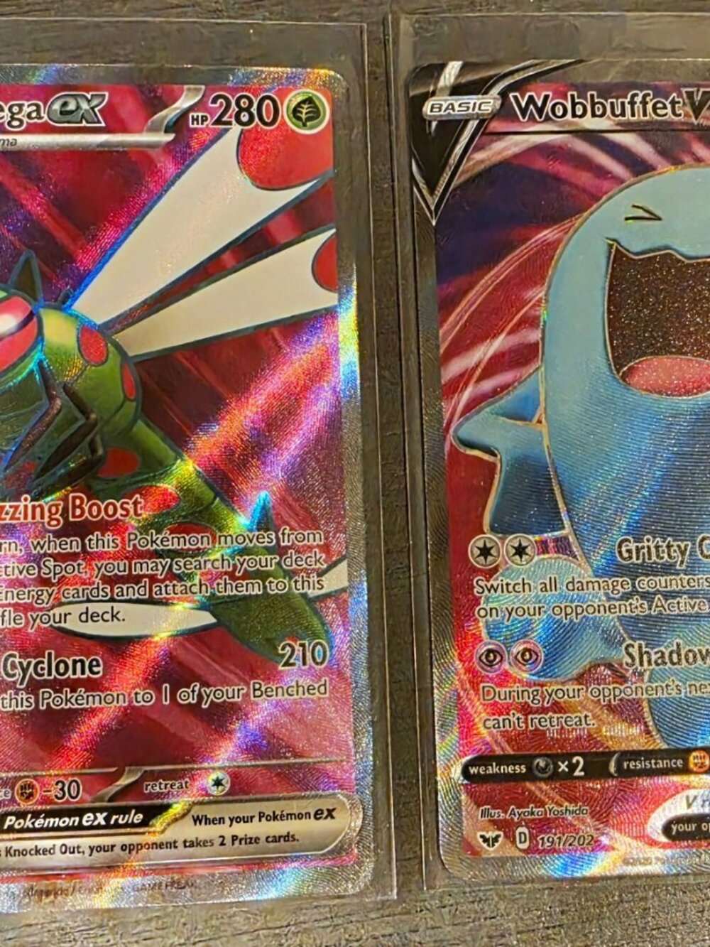 Pokemon TCG 2-Card Lot Yanmega ex 206/182 Wobbuffet V 191/202